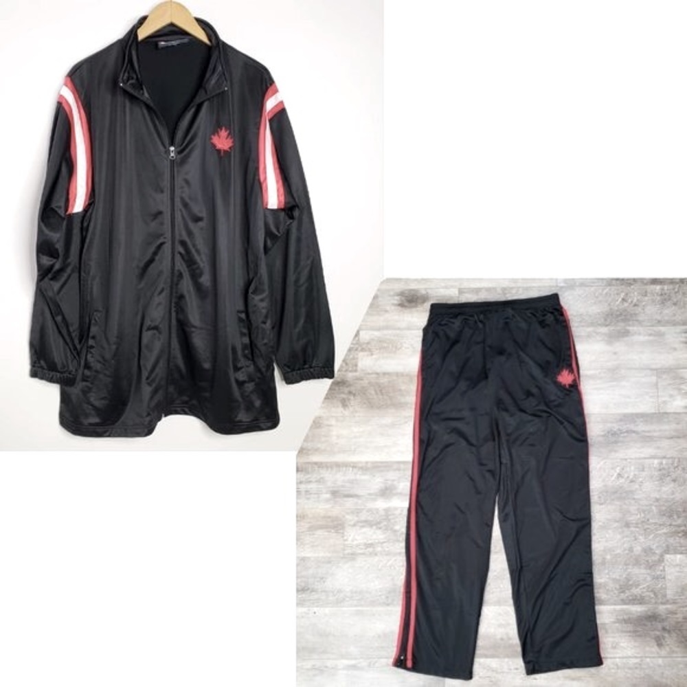 Duo Sport Men’s Canadian Striped‎ Black Classic Track Suit XL
